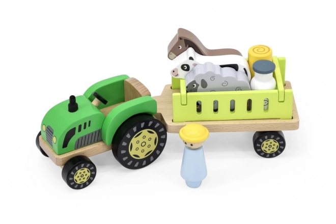 Trætraktor med små dyr