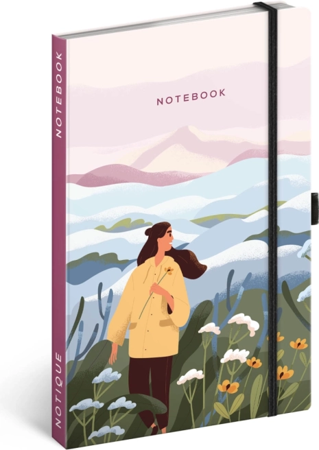 NOTIQUE linjeret notesbog Landskab 13 × 21 cm