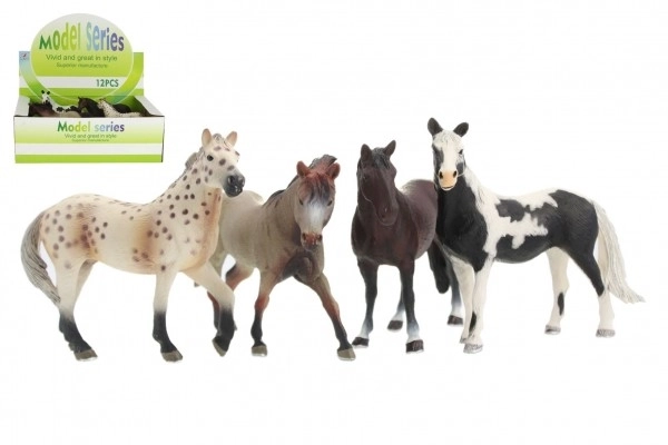 Plastfigur hest 15 cm - 4 farver