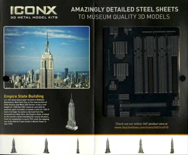3D metalmodel Empire State Building METAL EARTH