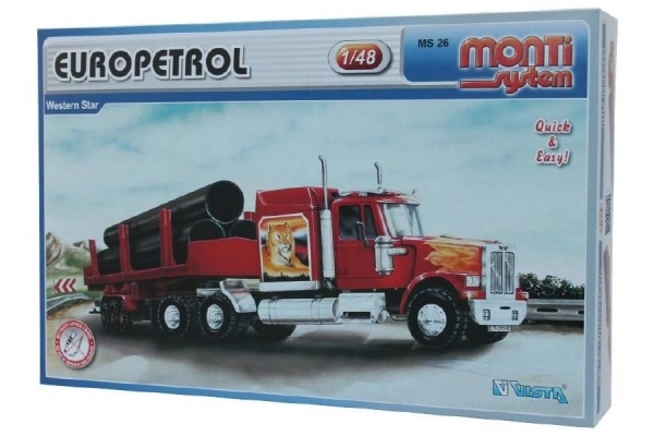 Byggesæt Monti System MS 26 Europetrol Western star 1:48 i æske 32x20,5x7,5cm