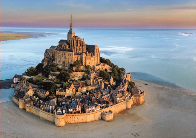 Mont Saint Michel puslespil fra luften 1000 brikker