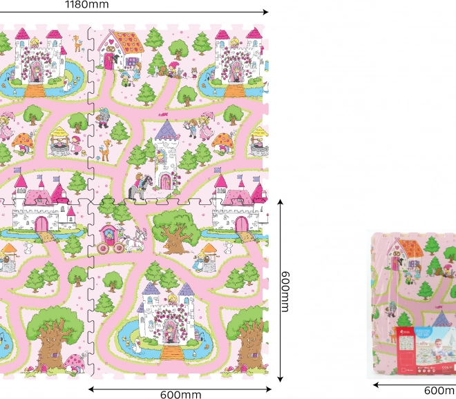 Bløde blokke prinsesse 60 x 60 cm 4 stk