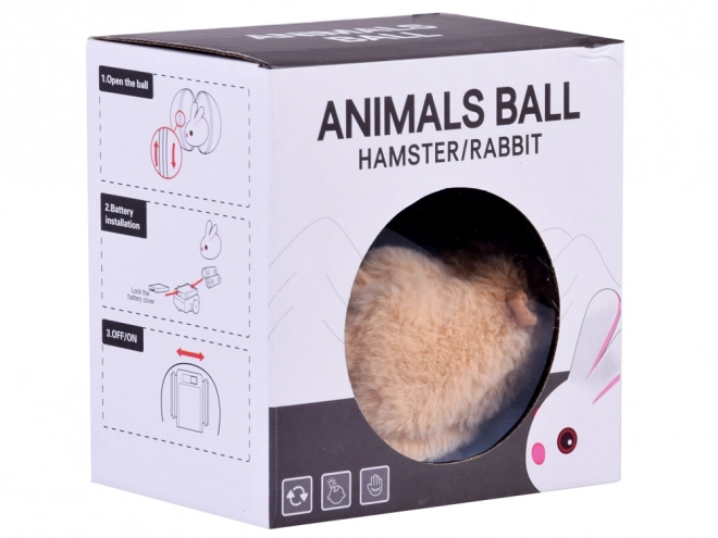 Interaktivt hamsterlegetøj i blå kugle