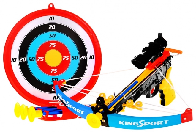 Bue til børn (6+) Sportsæt 7 stk. + Skive + 4 pile + Køle + Sigte