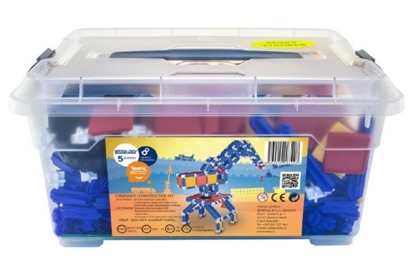 Byggesæt SEVA 5 Jumbo plast 1064stk i plastkasse 40x19x27cm