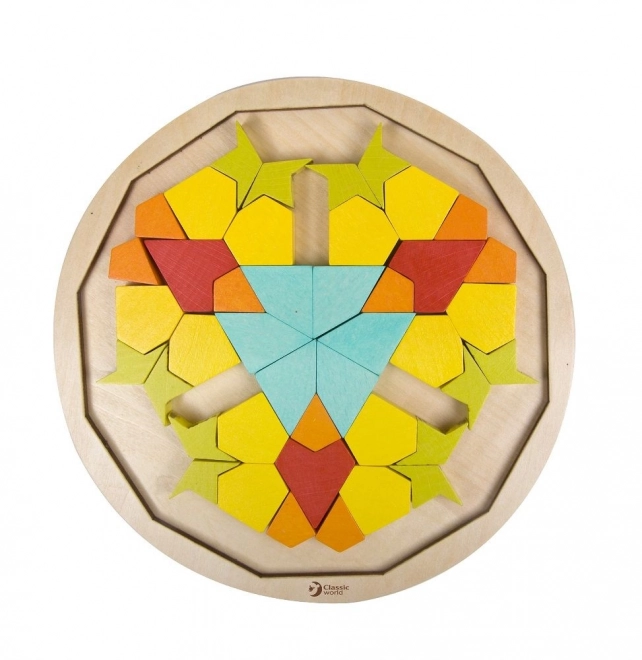 Montessori puslespil mandala - mønstre, former og farver