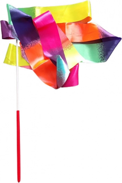 Farverigt gymnastikbånd til dans og øvelser 205 x 5 cm