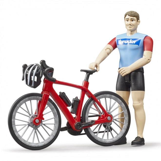 Bruder Vejcykel med cykelrytterfigur