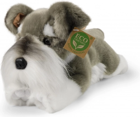 Plys hund, gravhund liggende, eco-venlig 28 cm