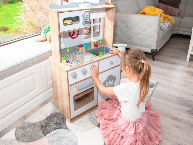 Trælegekøkken med tilbehør fra Ecotoys