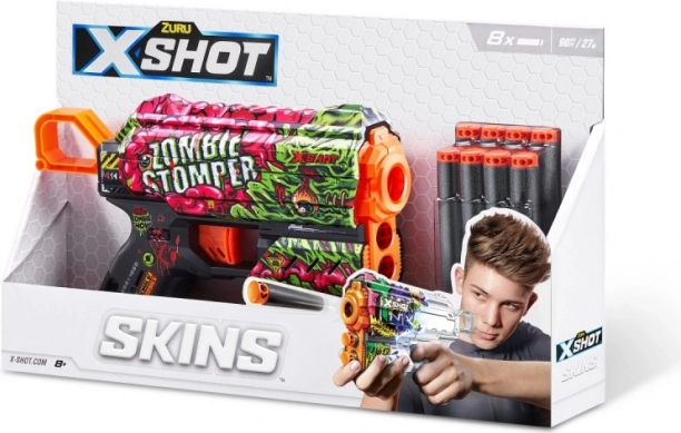 X-Shot Skins Flux skumblaster (8 pile) – mønster A