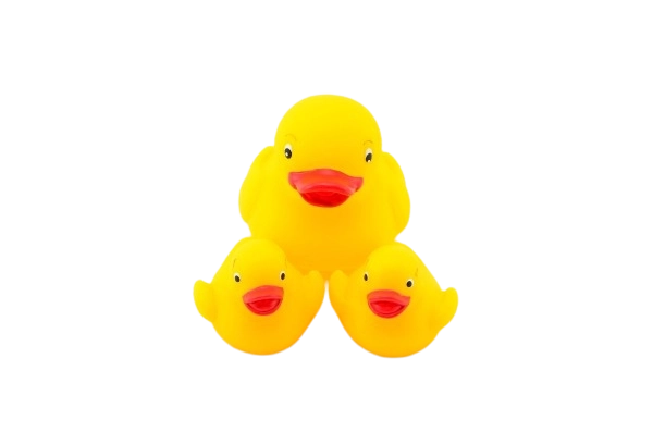 Sæt med gummiænder til badet 3 stk