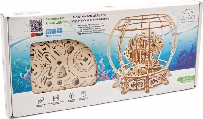 Ugears 3D træ mekanisk gåde Mekanisk akvarium