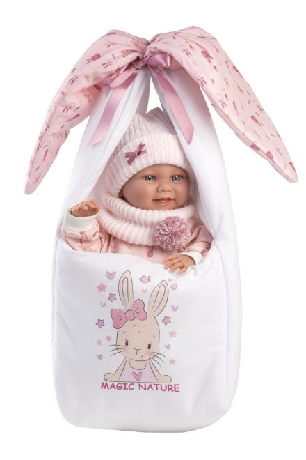 Llorens 73902 NYFØDT PIGE - realistisk babydukke med helt vinylkrop - 40 cm
