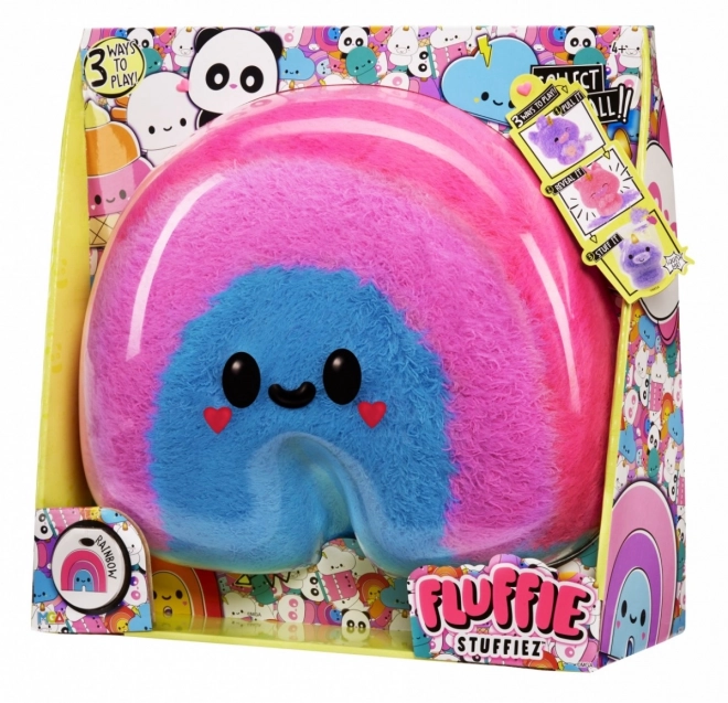 Stor Fluffie Stuffiez Bamse - Regnbue