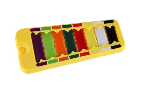 Xylofon plast/metal 24 cm med kølle i kassen 29x16x3 cm