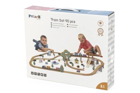 Viga PolarB Træ Togbane 90 dele
