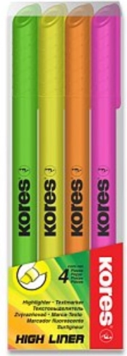 Kores Highlightere High Liner Sæt 4 stk