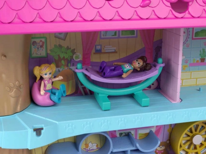 Polly Pocket Sæt figurer Dyre-eventyr Træhus