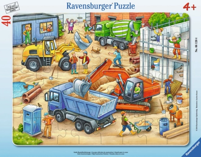 Ravensburger puslespil Store byggearbejdsbiler 40 brikker