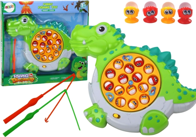 Fiskespil med dinosaur – grøn
