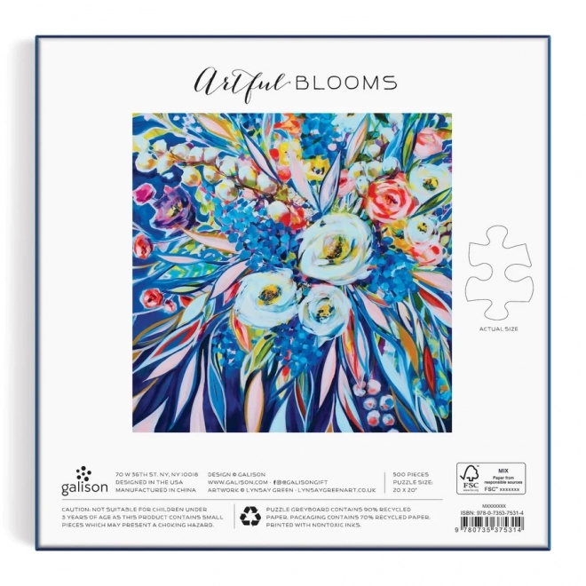 Galison puslespil Kunstneriske blomster 500 brikker