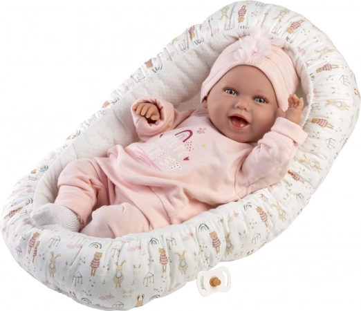 Llorens realistisk babydukke med lyde og blødt stofkropp 42 cm