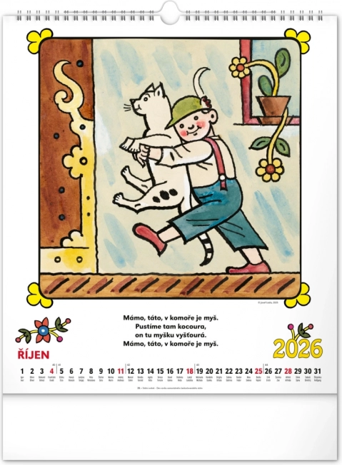 Vægkalender Josef Lada - Rim 2026