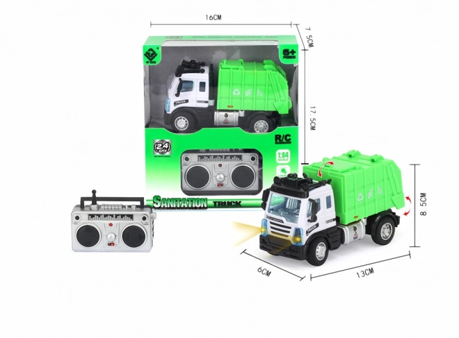 R/C Mini Skraldebil med LED Lys