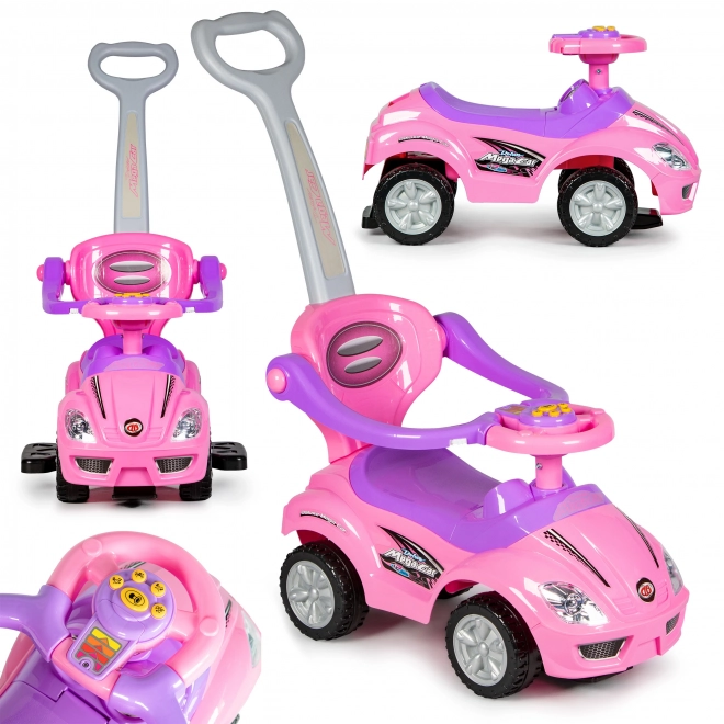 ECOTOYS Scooter med lyde og styringsstang Pink bil