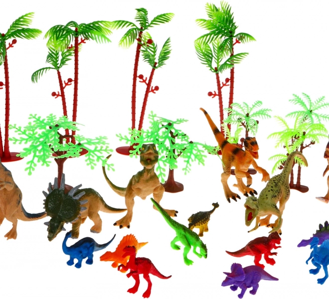 20 gummidinosaurer og rigt tilbehør