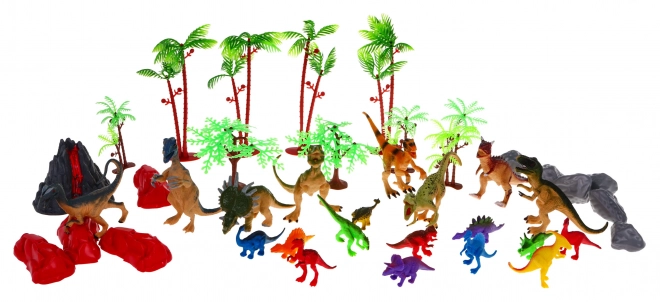 "Dinosaurverden" sæt af figurer til børn 3+ Dinosaurhoved + landskabsunderlag