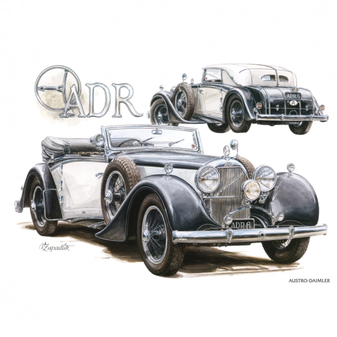 NOTIQUE Notes kalender Classic Cars – Václav Zapadlík, 2025, 30 x 30 cm