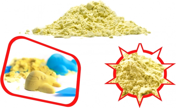 Magisk kinetisk sand til børn 1 kg – Gul
