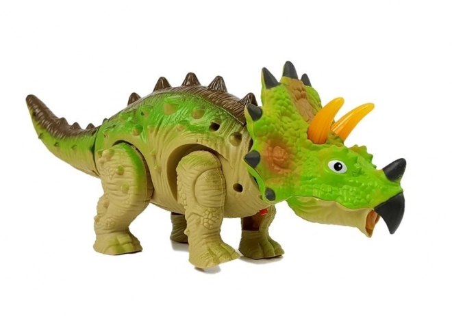 Batteridrevet dinosaur Triceratops grøn