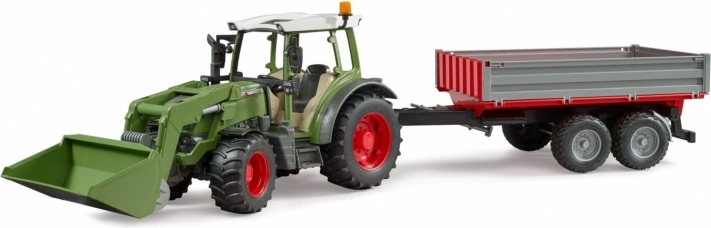Bruder traktor Fendt Vario 211 med frontlæsser og tiptrailer 1:16