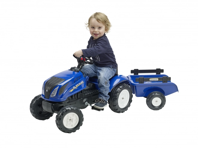 Traktor New Holland T6 med trailer