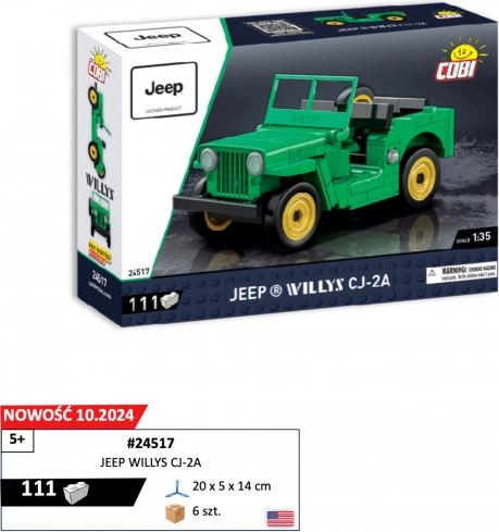 Model JEEP WILLYS CJ-2A 1:35 byggesæt COBI