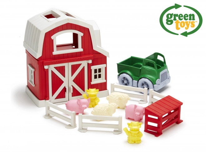 Gården med lade og dyr fra GreenToys