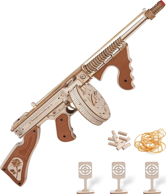 RoboTime 3D Træ Mekanisk Puslespil Tommygun