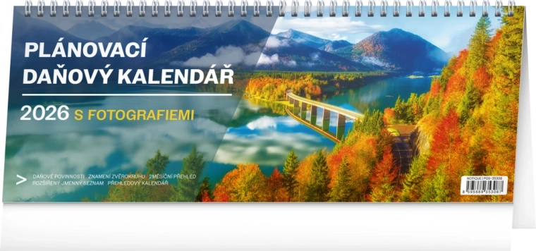 Bordkalender Planlægning skattemæssig med fotografier 2026