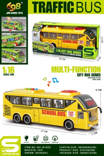 Skolebus 1:16 gul