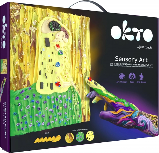 okto sensoty art kreativ sæt – kysset 30 × 40 cm