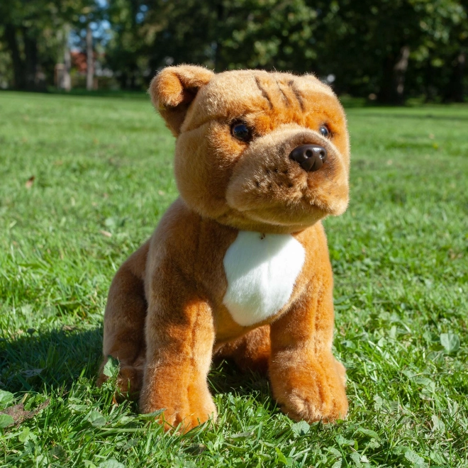 Rappa Plys hund Staffordshire Bullterrier siddende 30 cm MILJØVENLIG