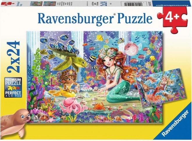 Ravensburger puslespil Havfruer 2×24 brikker
