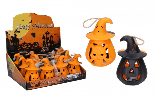 Halloween lysende græskar 11x6,5 cm