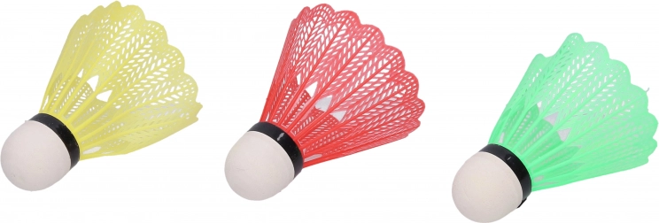 Farvede badmintonbolde, sæt med 3 stk.