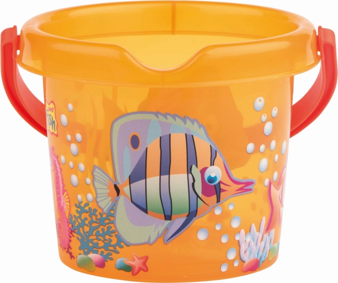 Androni Spand Fisk gennemsigtig diameter 13 cm – Orange