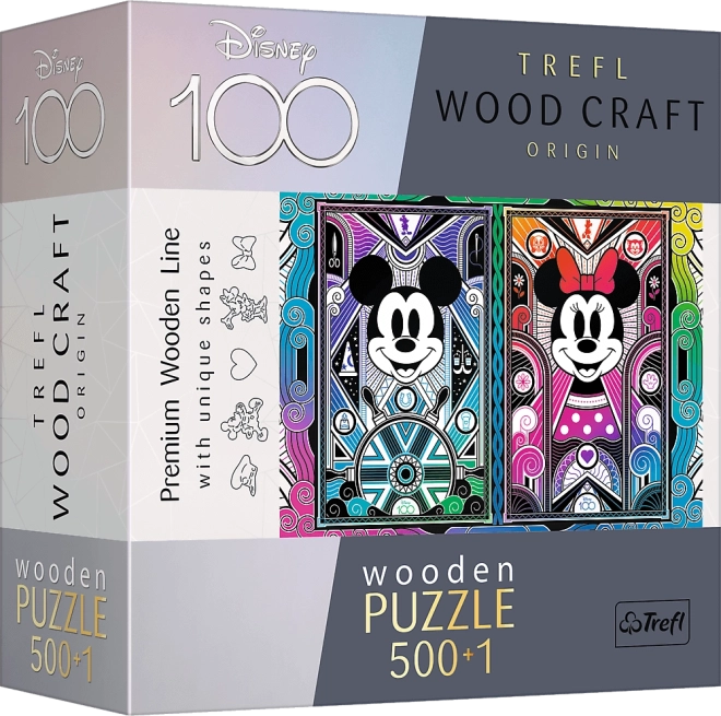 Træpuslespil Mickey Mouse & Minnie 501 brikker